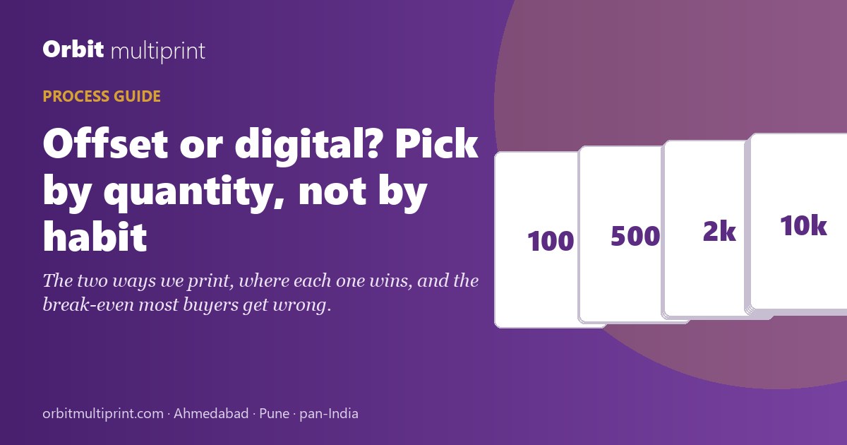 Offset vs digital printing: which is right for your quantity?