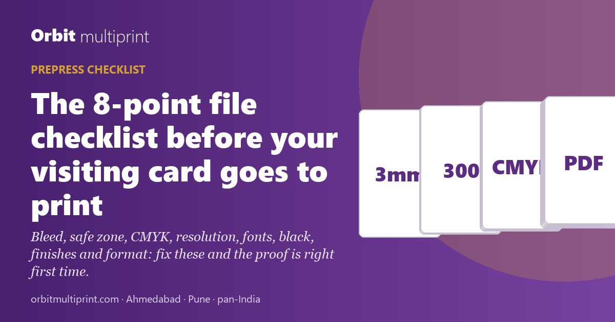 The 8-point file checklist before your visiting card goes to print