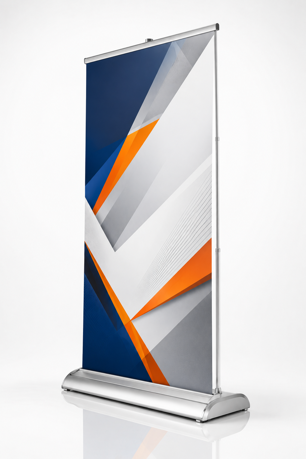 Deluxe Wide Base Single Screen Roll Up Banner Stand | Premium Aluminum Retractable Display Stand for Trade Shows, Retail Stores & Exhibitions