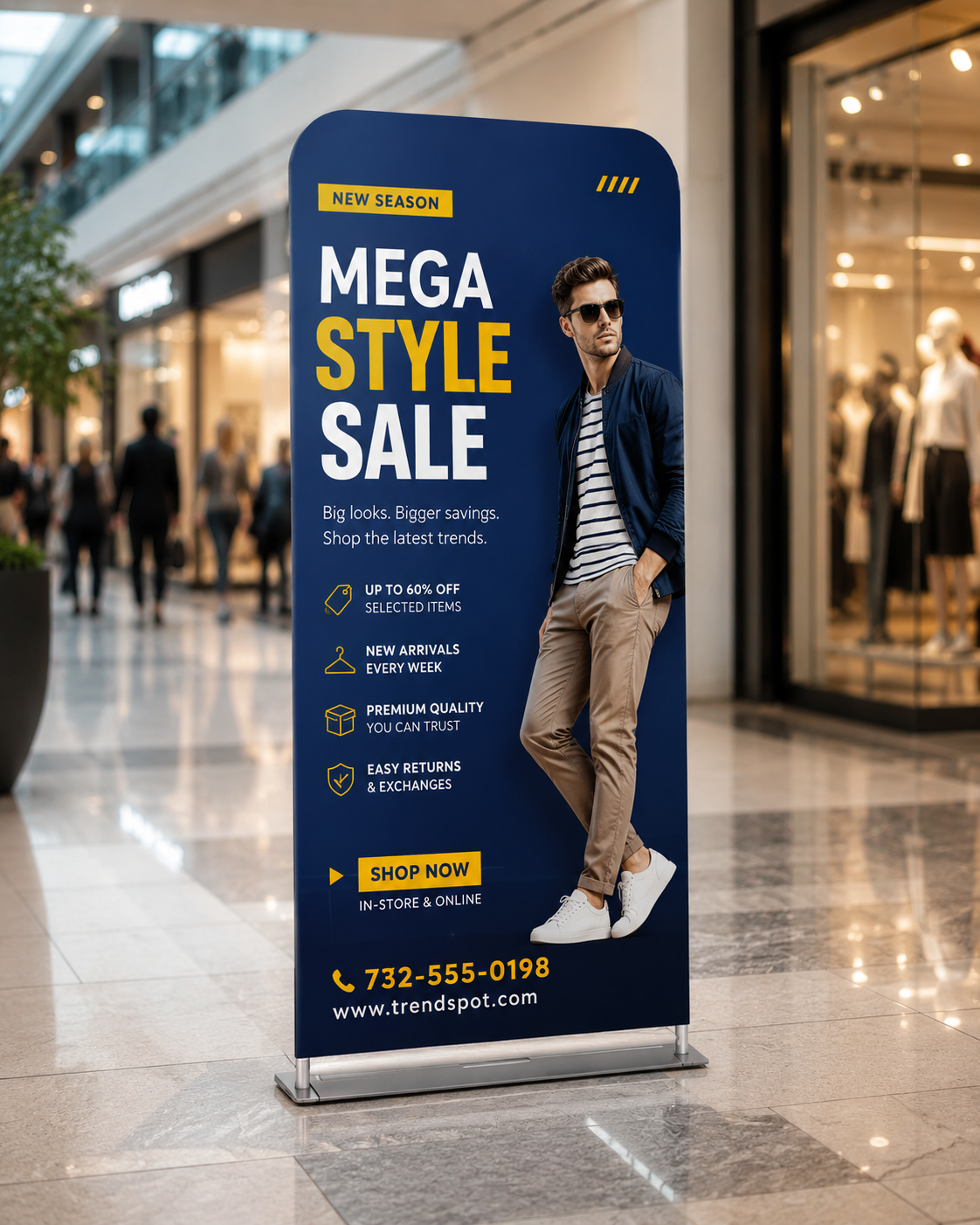 EZ Extend Display | Premium Adjustable Telescopic Backdrop Display Stand