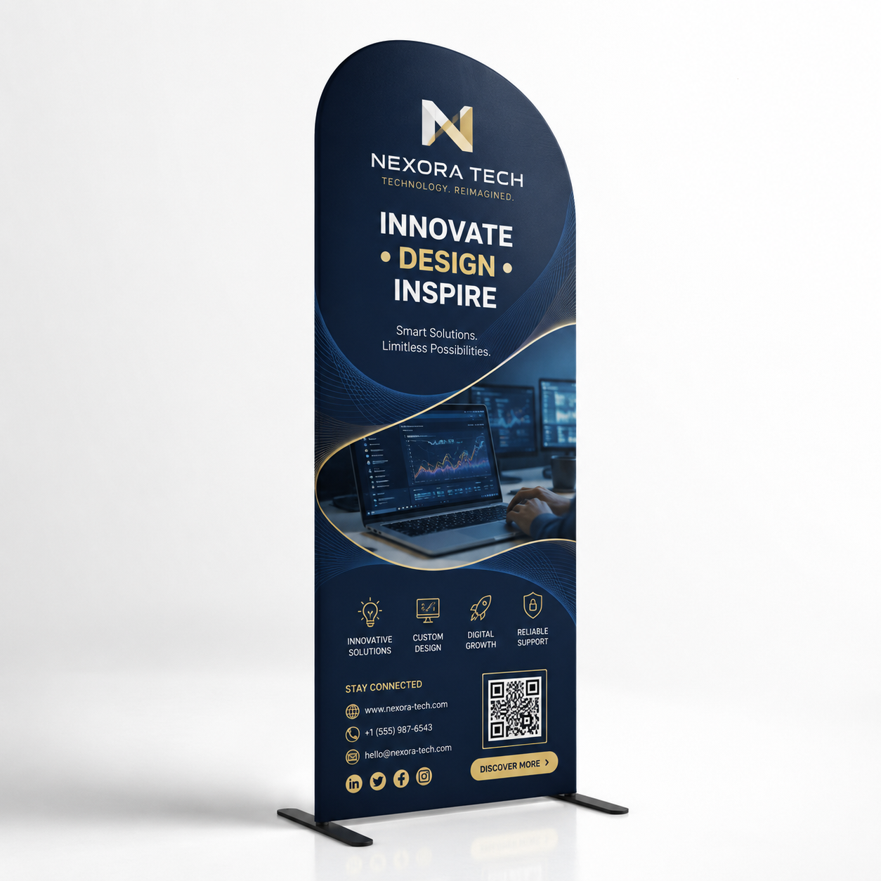 Tension Fabric with Magnetic Banner Stand |