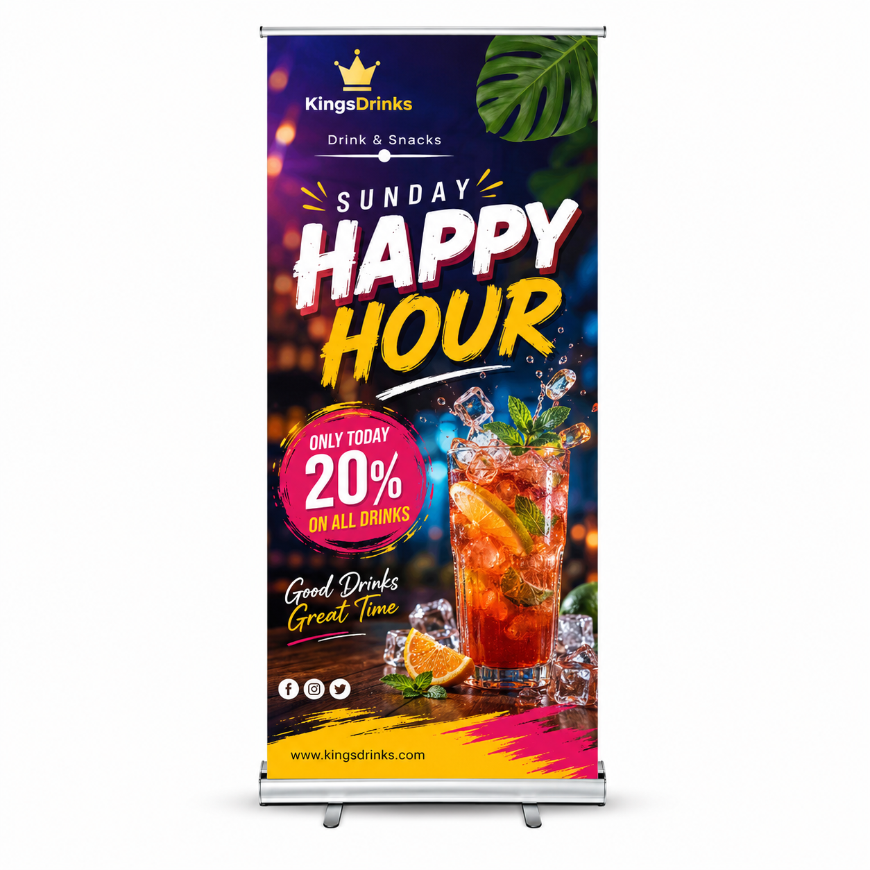 Steppy Retractable Banner Stand | Portable Pull Up Display Stand