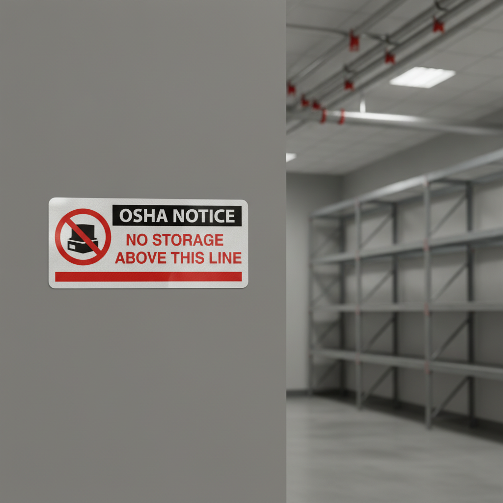 No Storage Above OSHA Notice Decal (EGR Reflective) |