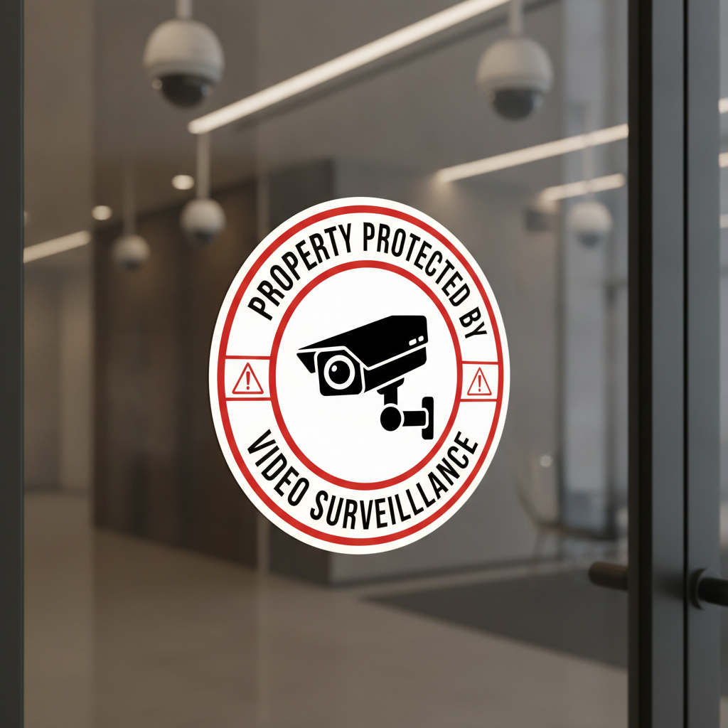 Property Protected Video Surveillance Decal (EGR Reflective) |
