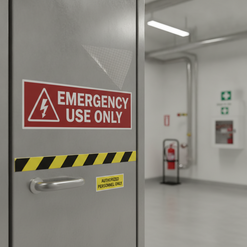 Emergency Use Only Decal | High Visibility Safety Warning Sticker