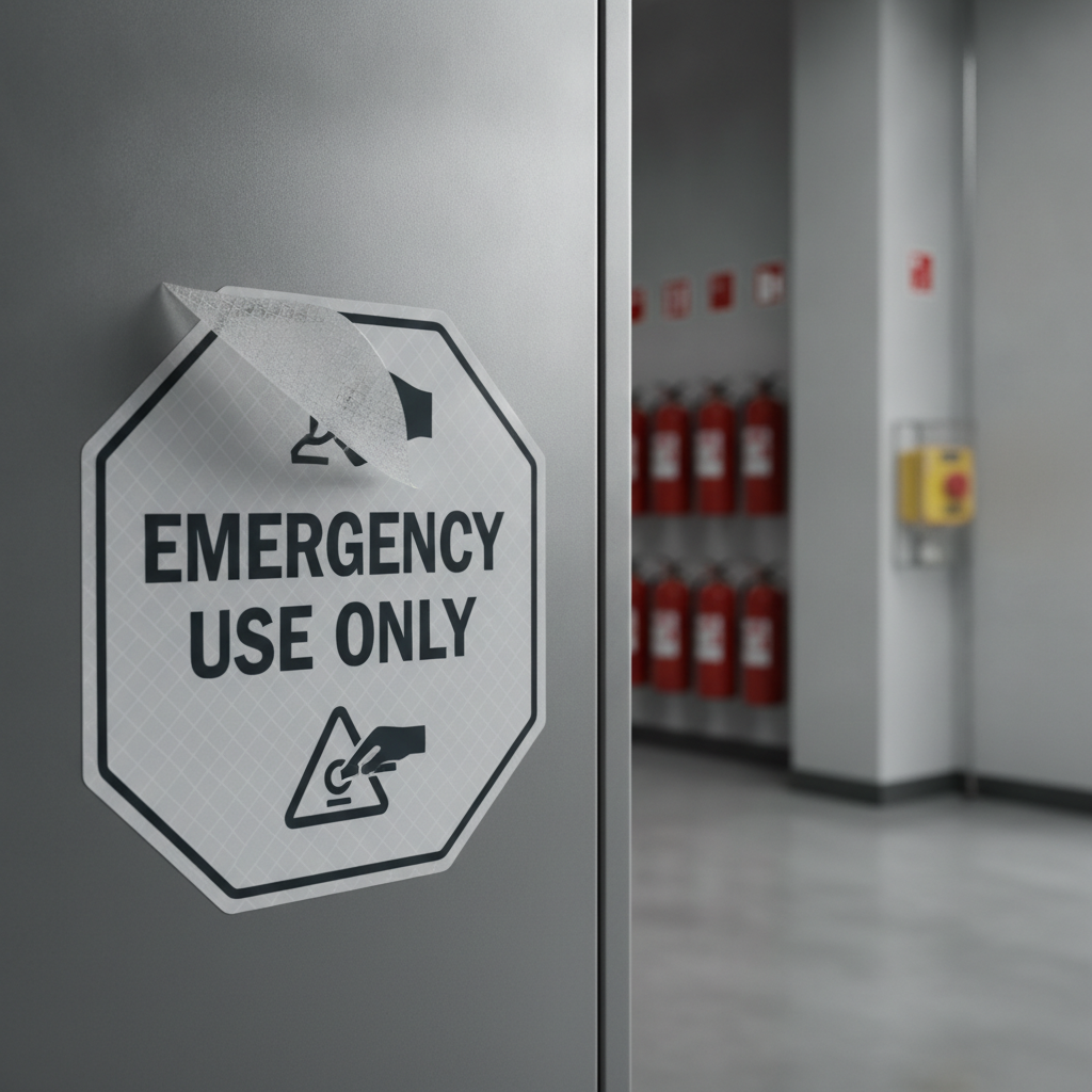 Emergency Use Only Reflective Decal | High Visibility Safety Warning Sticker