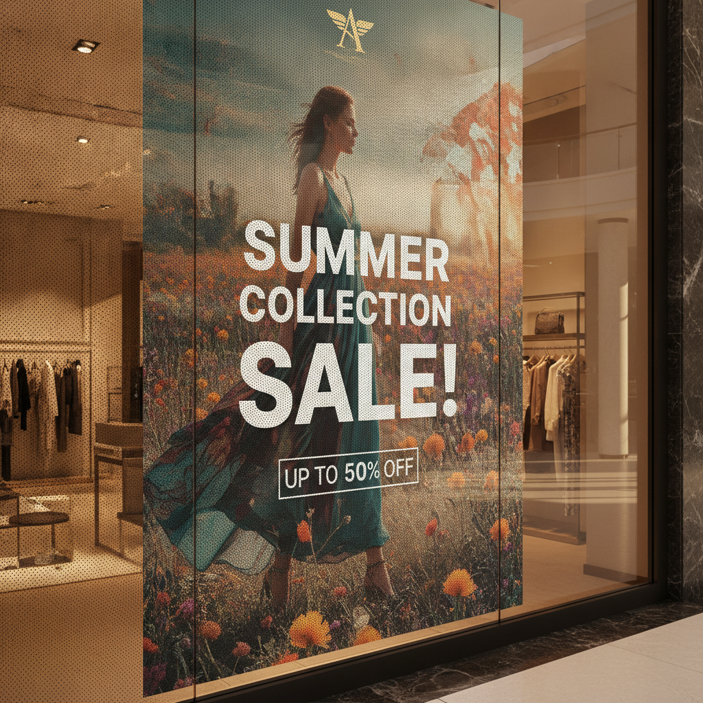 Perforated Window Signs | One Way Vision Window Graphics |