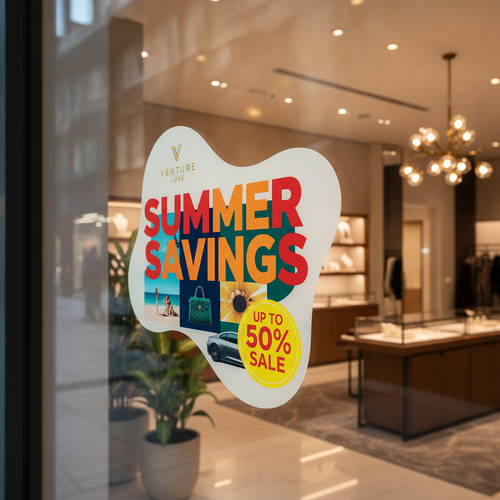 Die-Cut Opaque Window Clings | Custom Shape Static Cling Window Graphics