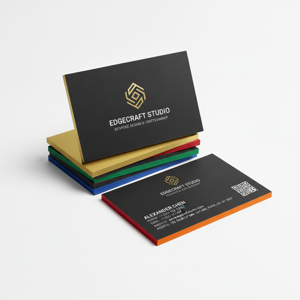 Painted Edge Business Cards | Premium Colored Edge Visiting Cards |